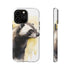 Badger on a Yellow Background - Impact Resistant Phone Case iPhone 14 Pro Max Matte